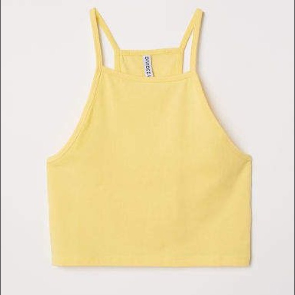 H&M yellow crop top
